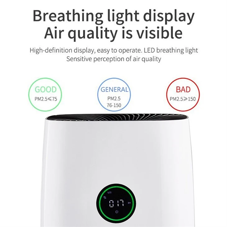 BKJ-50 Clean Fresh Air HEPA Filter Dust Sensor Air Purifier